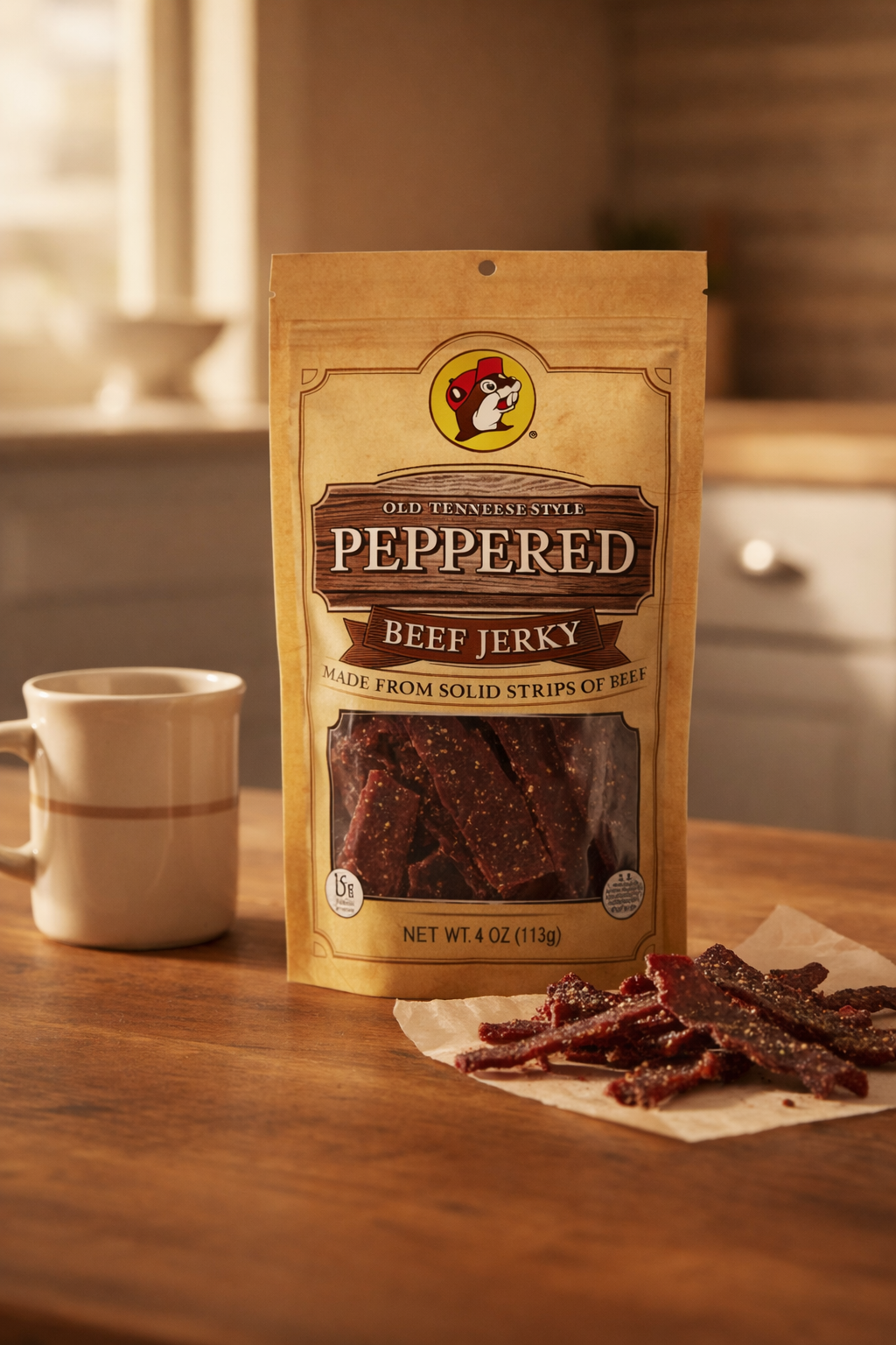 Buc-ee's Old Western Peppered Beef Jerky bag